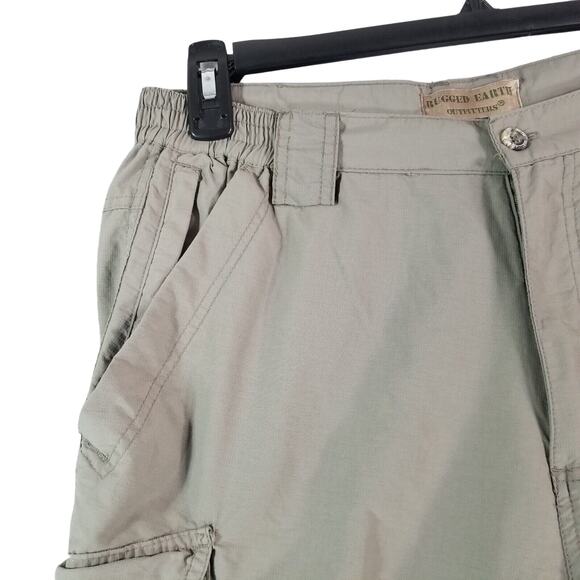 Rugged Earth cargo pants shorts combo convertible men's medium green lightweight - Picture 3 of 15